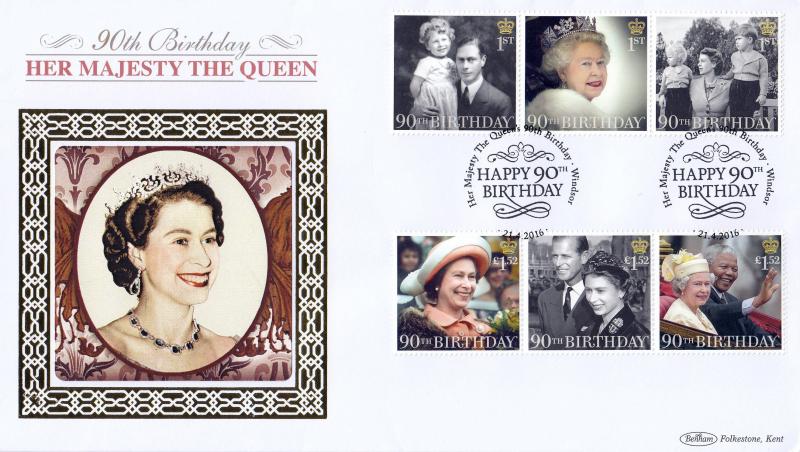 2016 (04) The Queen's 90th Birthday (Stamps) - Benham BLCS 667 '90th Birthday, Windsor' Special