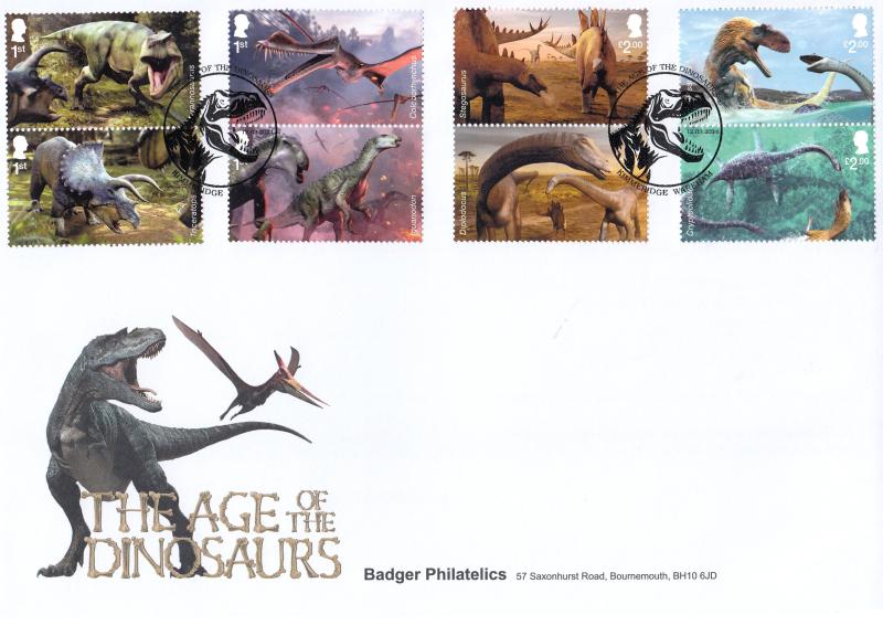 2024 (03) Dinosaurs (Stamps) - Badger Philatelics Official
