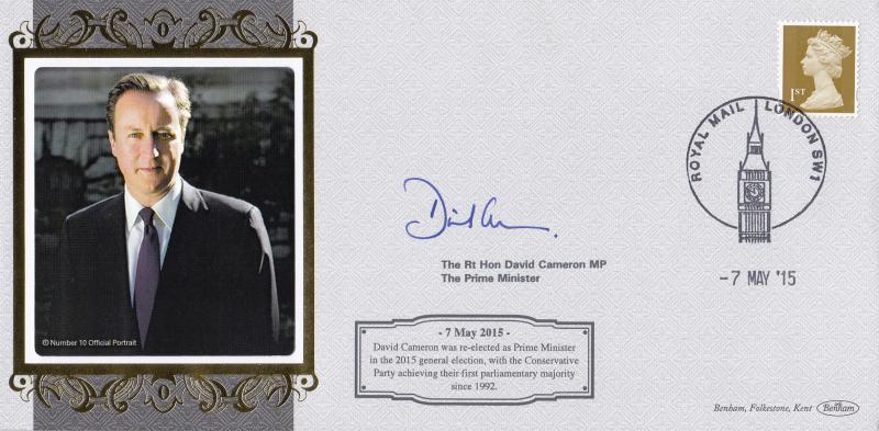 2015 (05) David Cameron's First Day as Prime Minister - Benham 'Special' - Signed by David Cameron