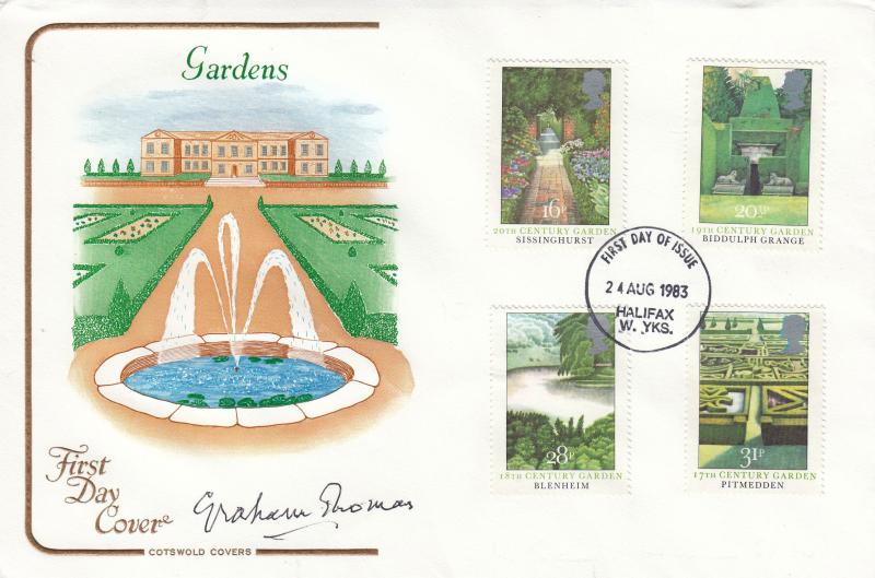 1983 (08) British Gardens - Cotswold - Halifax FDI - Signed by Graham Thomas