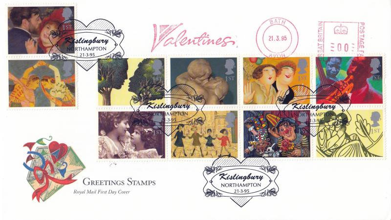 1995 (03) Greetings - RM - Kislingbury H/S + Valentines Meter Mark