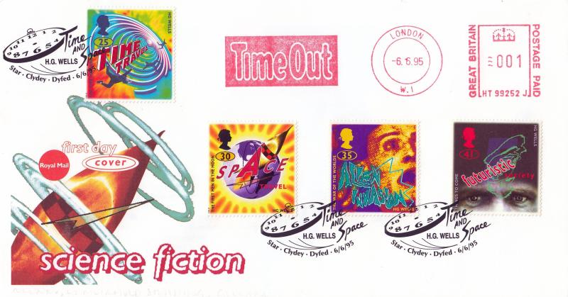 1995 (06) Sci-Fi - RM - H G Wells, Star H/S + Time Out Meter Mark