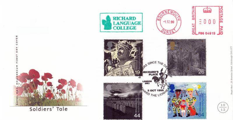 1999 (10) Soldiers - RM - Richard The Lionheart H/S + Richard Language College Meter Mark