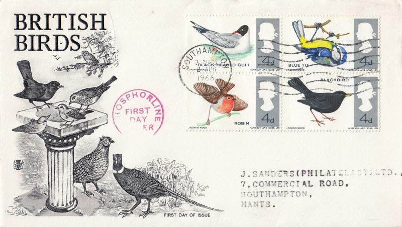 1966 (08) Birds - Stuart - Phosphor - Southampton Phosphor 'T' Slogan