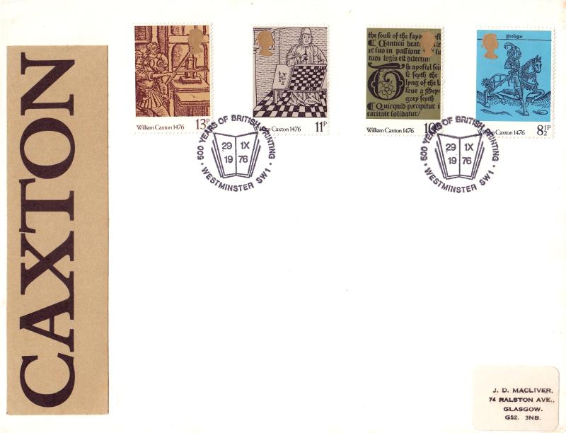 1976 (09) Caxton - Privately Produced 'Text' Cover - British Printing, Westminster H/S