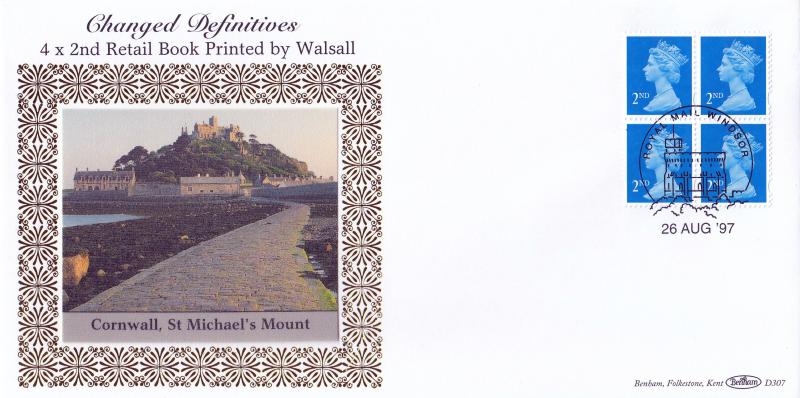 1997 (08) 4 x 2nd Retail Booklet by Walsall - Benham D307 - Windsor Philatelic Counter H/S