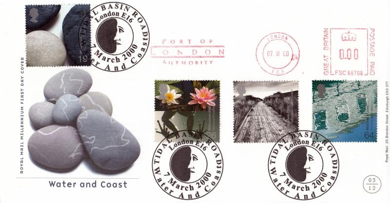 2000 (03) Water & Coast - RM - Tidal Basin Road, E16 H/S + Port of London Authority Meter Mark