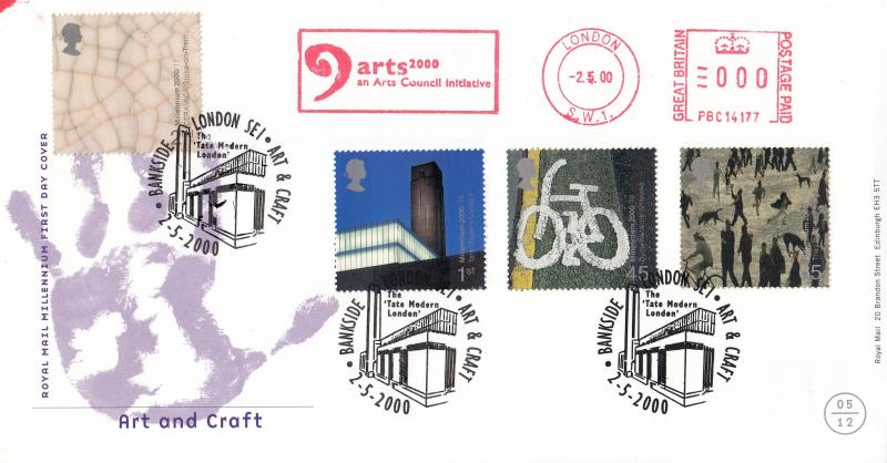 2000 (05) Art & Craft - RM - Bankside, SE1 H/S + Arts 2000, Arts Council Meter Mark
