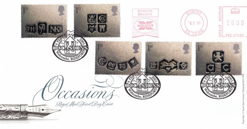 2001 (02) Occasions - RM - Welcombe, Bideford H/S + Halifax Meter Mark (With Date Error)