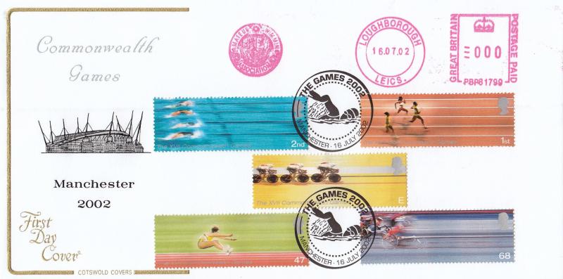 2002 (07) Commonwealth Games - Cotswold - Manchester (Swimming) H/S + Amateur Swimming Association Meter Mark