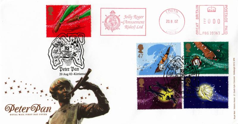 2002 (08) Peter Pan - RM - Kirriemuir H/S + Jolly Roger (Amusement Rides) Meter Mark