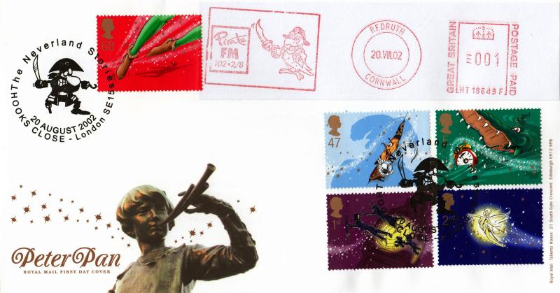 2002 (08) Peter Pan - RM - The Neverland Stories H/S + Pirate FM Meter Mark