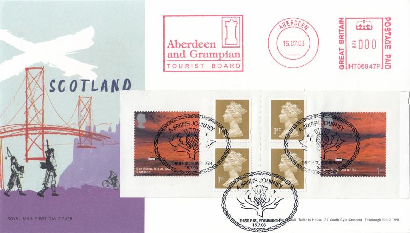 2003 (07) Scotland (NVI Book) - RM - Thistle St, Edinburgh H/S + Aberdeen and Grampian Tourist Board Meter Mark