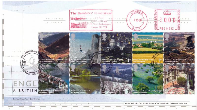 2006 (02) England - RM - The Ramblers Association H/S + The Ramblers Association Meter Mark