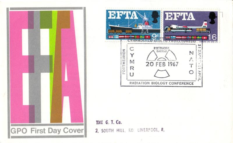 1967 (02) EFTA - GPO - Non Phosphor - Radiation Biology Conference H/S