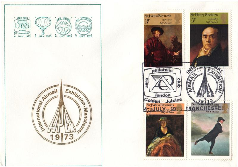 1973 (07) Paintings - APEX, International Airmail Exhibition, Manchester Official