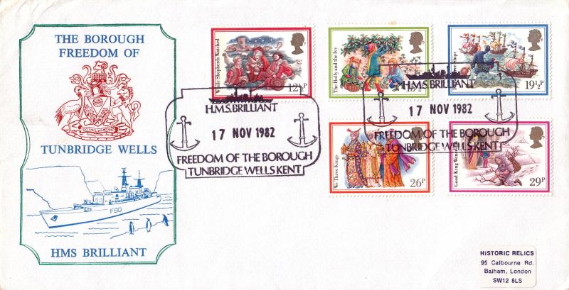 1982 (11) Christmas - Historic Relics 'HMS Brilliant' Official