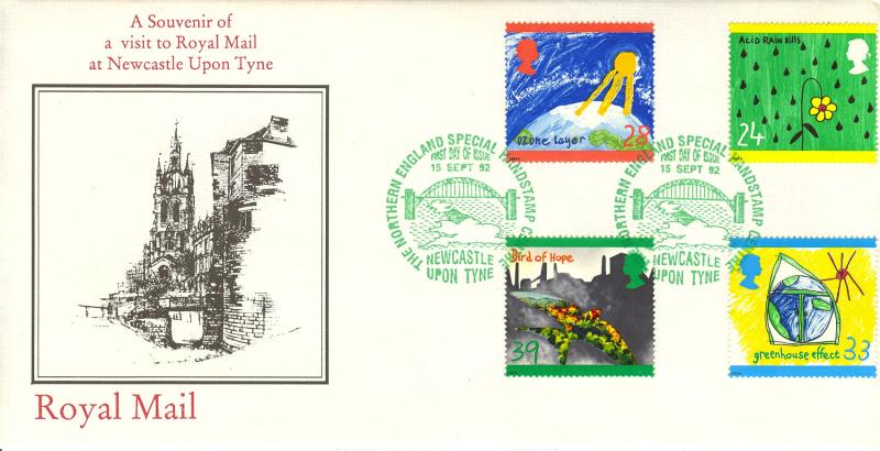 1992 (09) Green - Northern Eastern Special Handstamp Centre, Newcastle Official