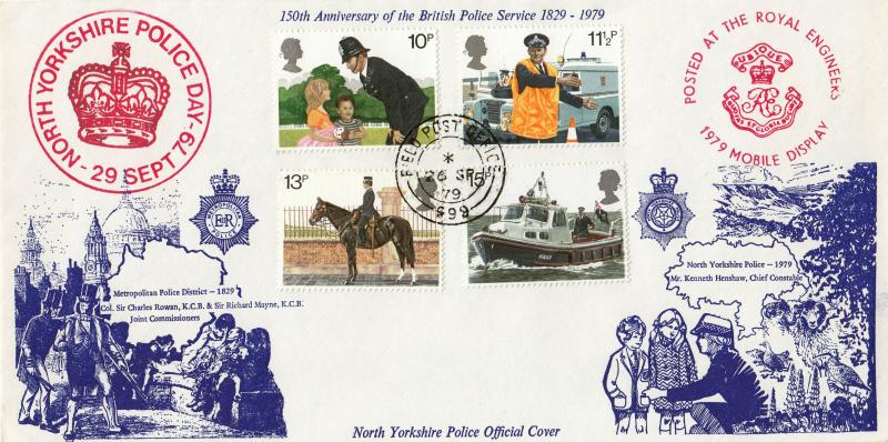 1979 (09) Police - North Yorkshire Police Cover - Field Post Office 999 CDS (WITH Crown Version)