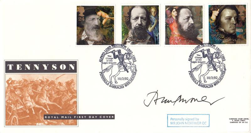 1992 (03) Tennyson - RM - Charge Of The Light Brigade, Winchester H/S - Signed by John Mortimer QC