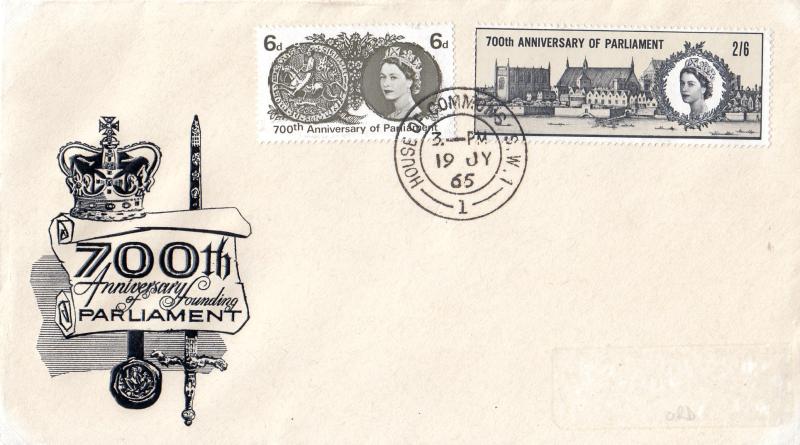 1965 (07) Parliament - B&W Crown & Sword Cover - Ord - House of Commons CDS