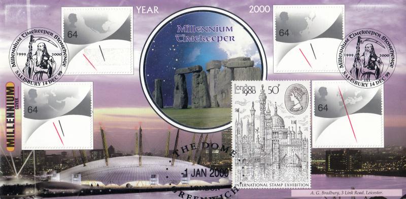 1999 (12) Timekeepers M/S - Bradbury Greenwich (Old Father Time) Official - Doubled 1st Jan at The Dome