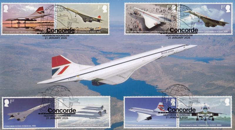 2026 (01) Concorde (Stamps) - Privately Produce Special - Heathrow H/S