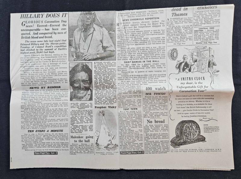 2003 (04) Extreme Endeavours - Westminster 'Autograph Editions' Official - Signed by Sir Edmund Hillary (With News Chronicle)