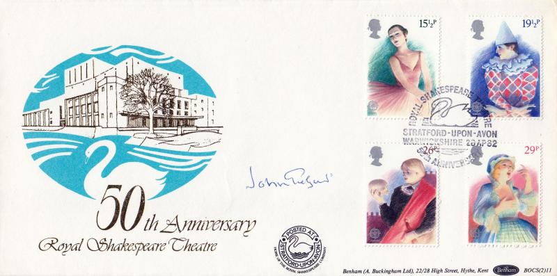 1982 (04) Theatre - Benham Royal Shakespeare Theatre 50th Anniversary BOCS (2) 11 Official - Signed by John Guilgud