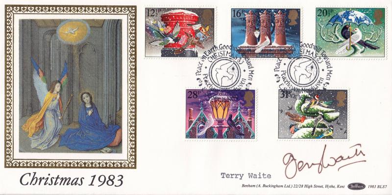 1983 (11) Christmas - Benham BLS 7 'Peacehaven' Official - Signed by Terry Waite