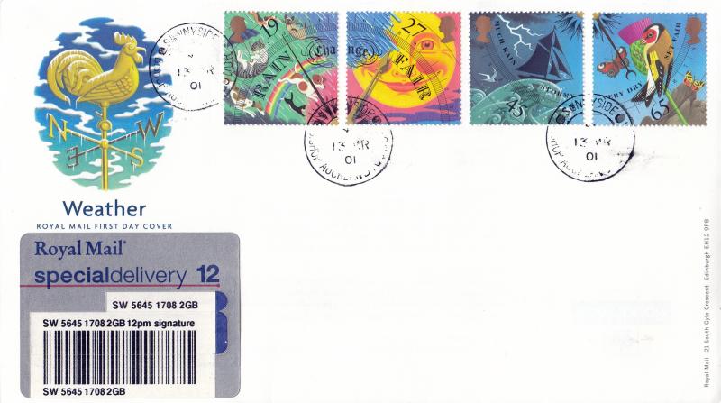 2001 (03) Weather (Stamps) - RM - Sunnyside CDS