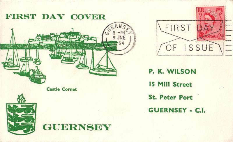1964 (06) Guernsey 2½d - Castle Cornet Cover - Guernsey FDI 'Envelope' Slogan
