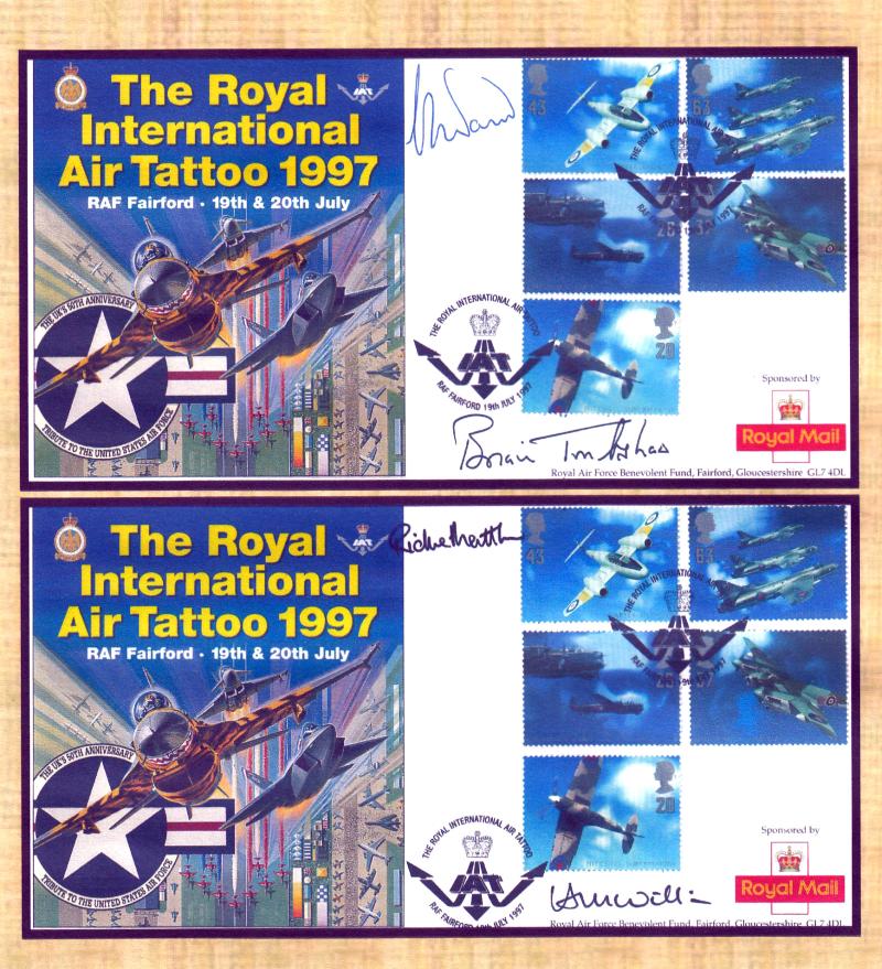 1997 (07) RAF Fairford Air Tattoo - Pair of Commemorative Covers - Signed Trubshaw-Ward-Williams & Matthews