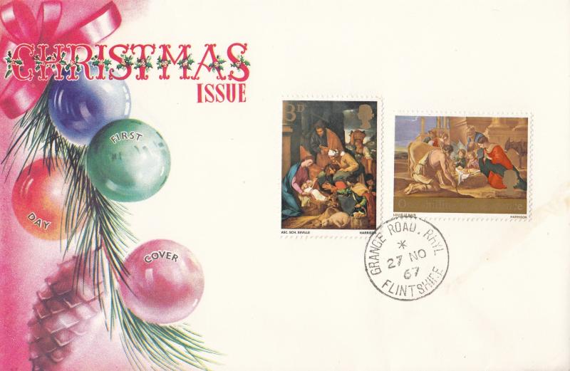 1967 (11) Christmas (3d + 1/6d) - Connoisseur - Rhyl CDS
