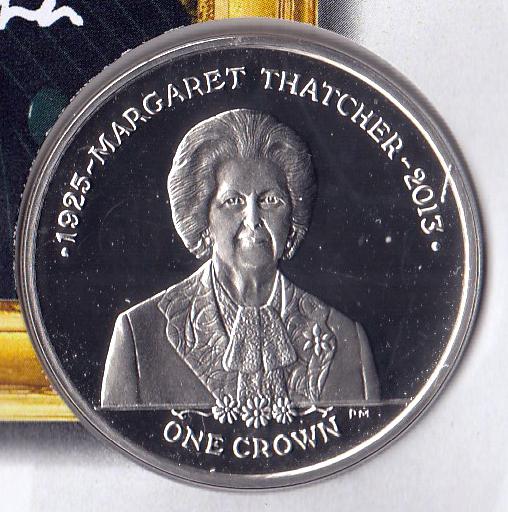 2013 (05) Falkland Islands 'Baroness Thatcher' - Westminster Sterling Silver Proof Crown FDC