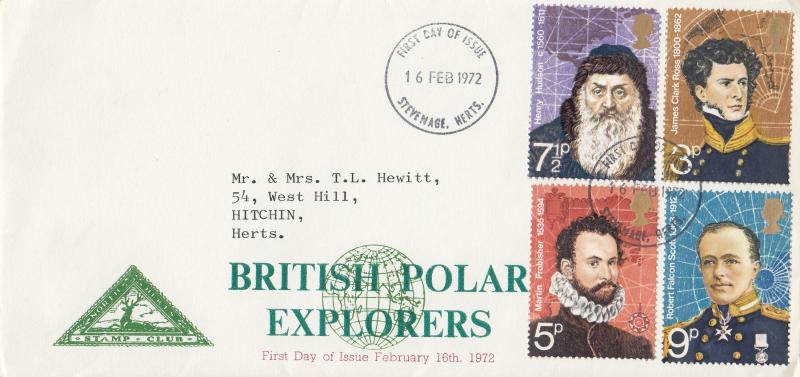 1972 (02) Explorers - North Herts Stamp Club - Stevenage FDI