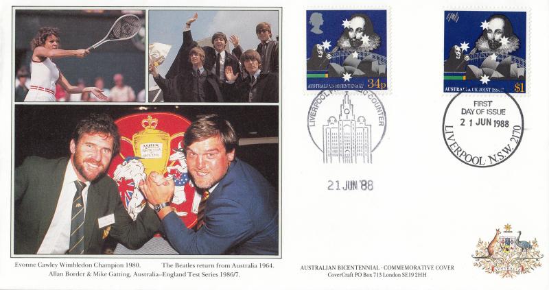 1988 (06) Australia - Covercraft Official - Double Liverpool Cancels