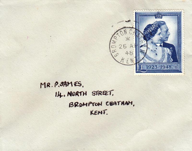 1948 (04) Silver Wedding - Plain - £1 - Brompton Chatham CDS