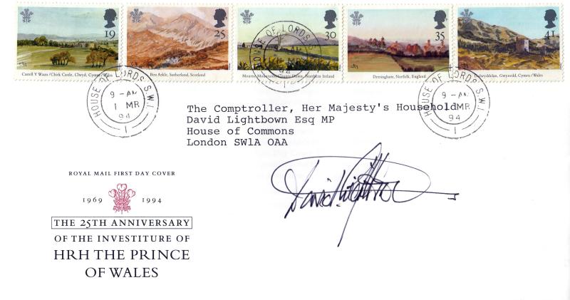 1994 (03) Prince of Wales Paintings - RM - House of Lords CDS - Signed David Lightbown MP