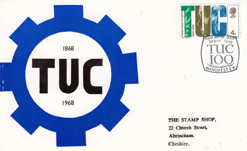 1968 (05) Anniversaries - 4 Cameo Postcards - Manchester H/S + FDI's