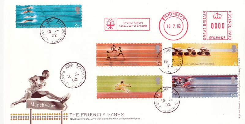 2002 (07) Commonwealth Games - RM - Jump CDS + Amateur Athletic Association of England Meter Mark