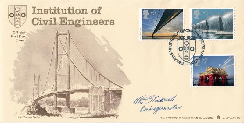 1983 (05) Engineering - Bradbury LFDC 25 'Institution of Civil Engineers' Official - Signed by M L Stockwell