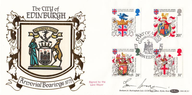 1984 (01) Heraldry - Benham BLS 1 'Edinburgh' Official - Signed by the Lord Mayor