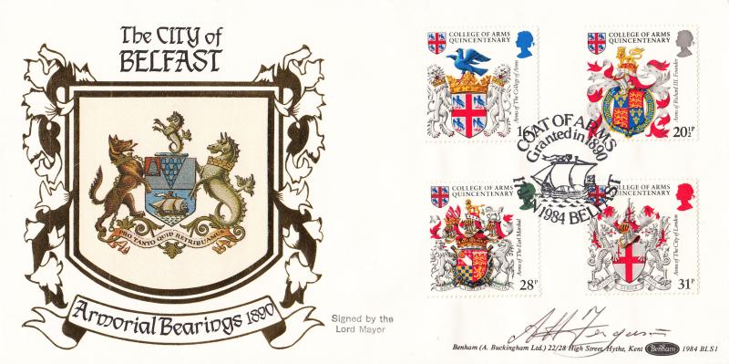 1984 (01) Heraldry - Benham BLS 1 'Belfast' Official - Signed by the Lord Mayor