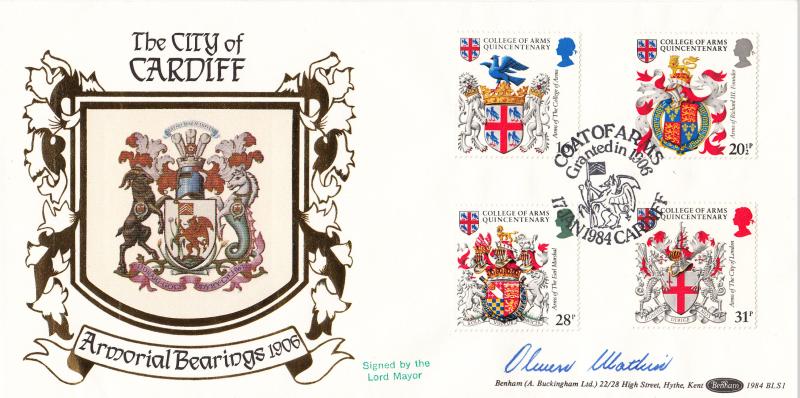 1984 (01) Heraldry - Benham BLS 1 'Cardiff' Official - Signed by the Lord Mayor