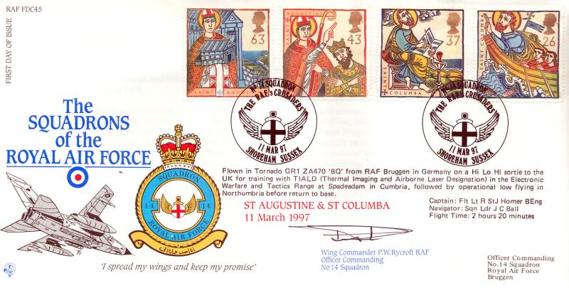 1997 (03) Missions of Faith - RAF FDC 45 '14 Squadron' Official