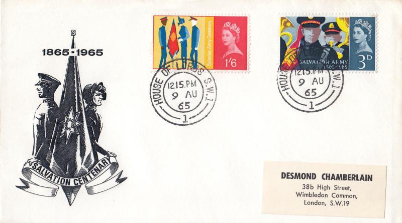 1965 (08) Salvation Army - Ord - B&W 'Flag & Members' Cover - House of Lords CDS