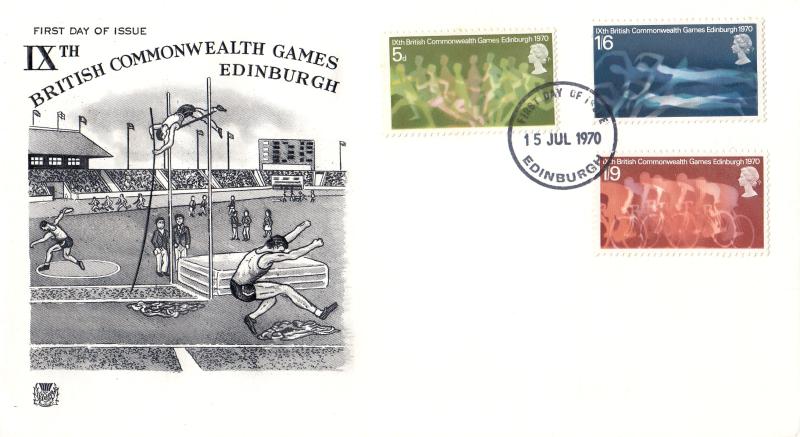 1970 (07) Commonwealth Games - Stuart (B&W Version) - Edinburgh FDI