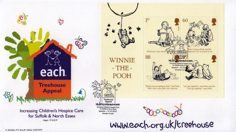 2010 (10) Winnie The Pooh (M/S) - Sheridan 'EACH Treehouse Appeal' Official