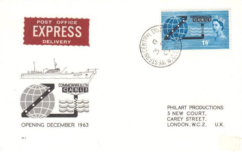 1963 (12) Cable - Phos - Philart CARD - Western Central District Office CDS